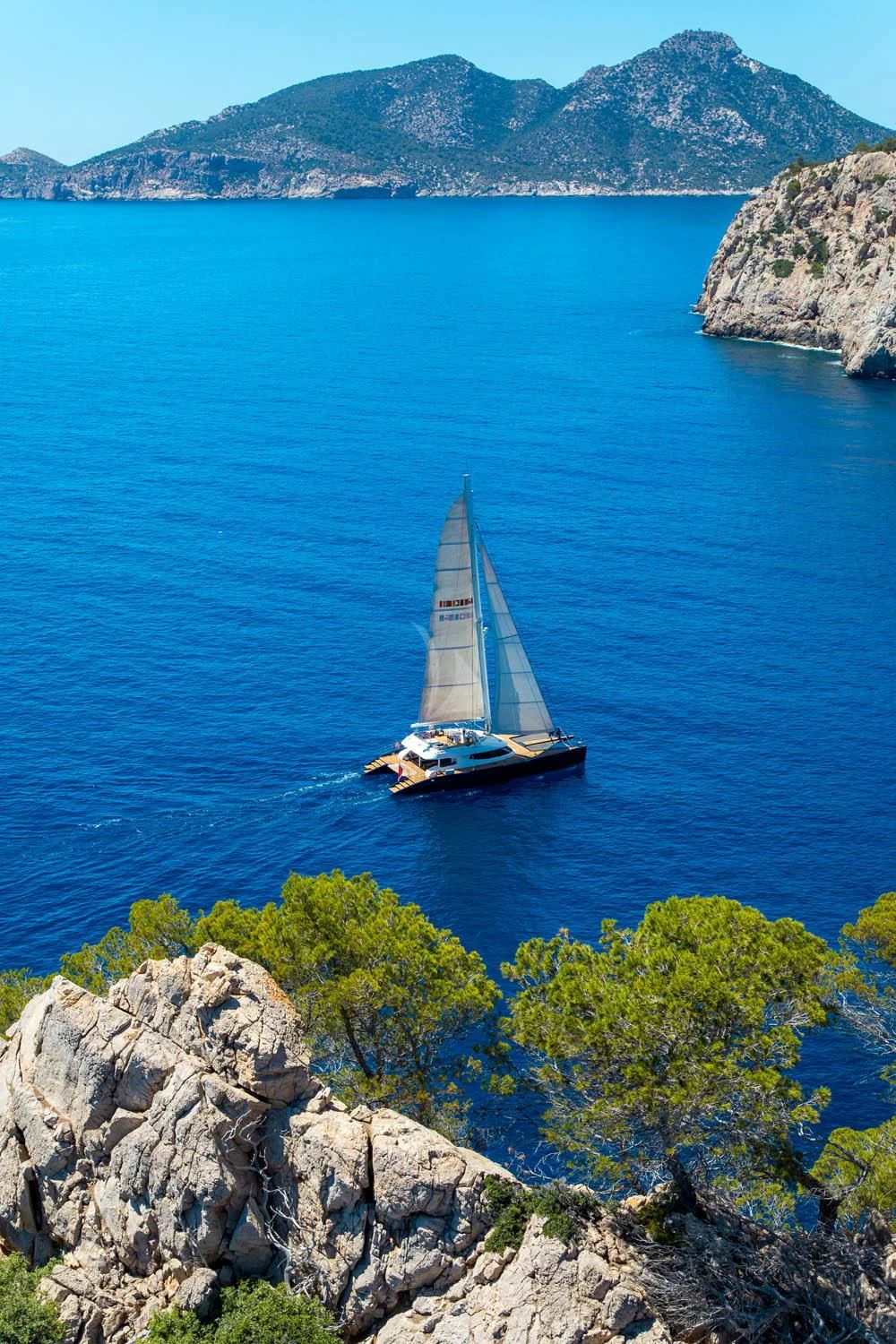 a sailboat in the water aboard MASHUA BLUU Yacht for Sale