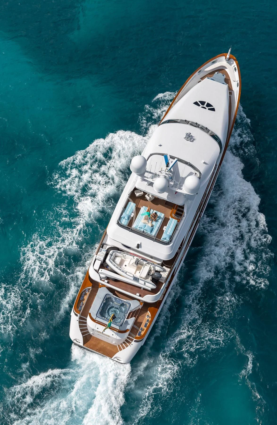 a ship in the water aboard TOUCH Yacht for Sale
