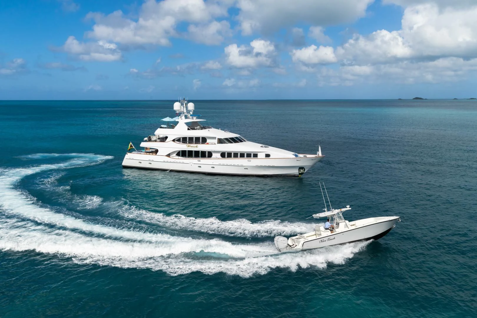 a boat on the water aboard TOUCH Yacht for Sale