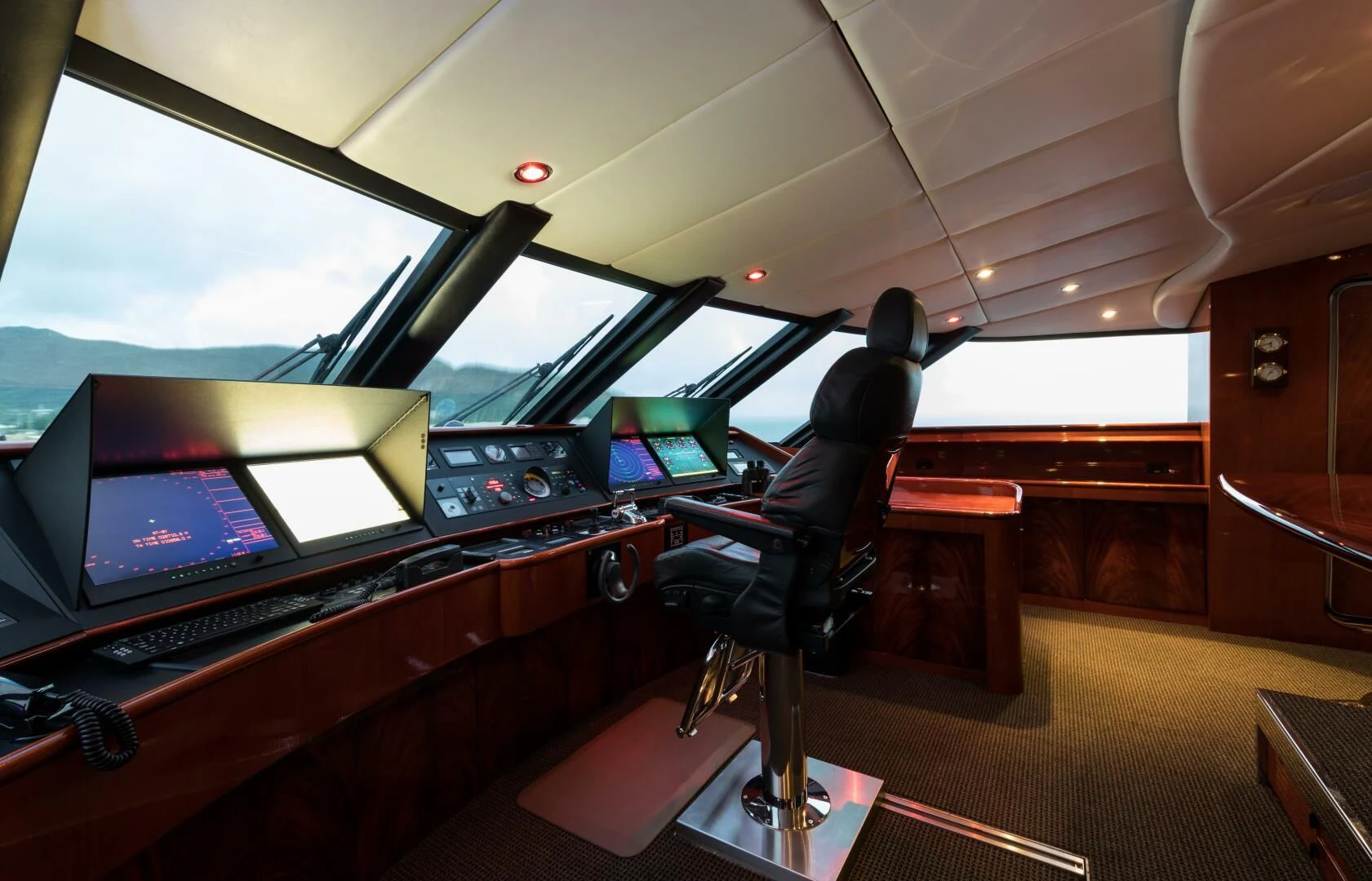 a room with many computers aboard TOUCH Yacht for Sale