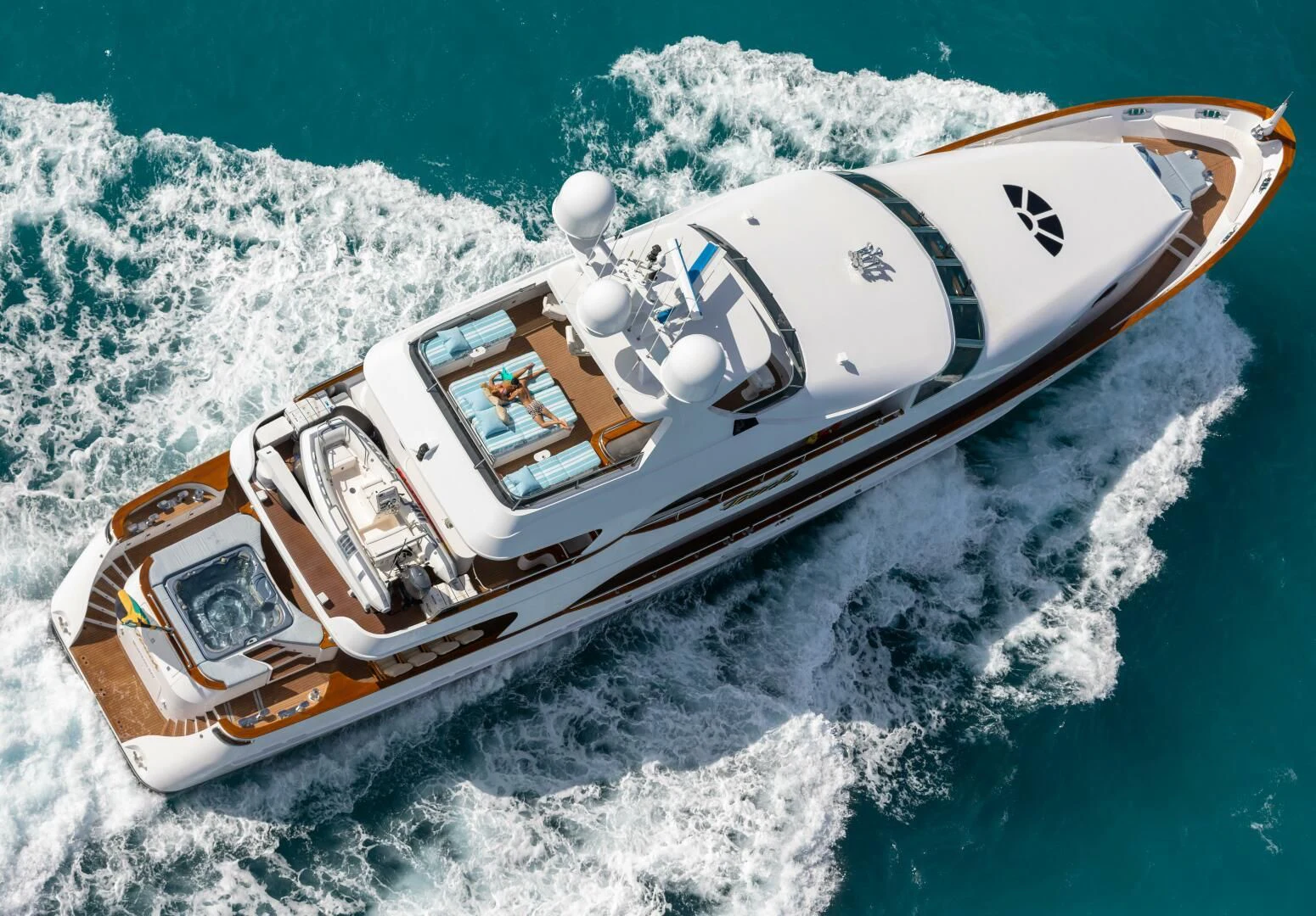 a space ship in the ocean aboard TOUCH Yacht for Sale