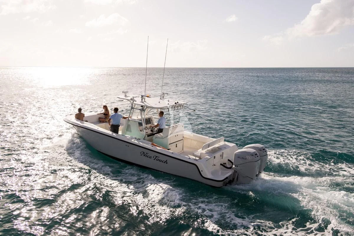 a boat in the water aboard TOUCH Yacht for Sale