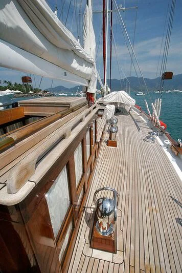 a boat on the water aboard ATREVIDA Yacht for Sale