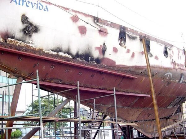 a building with snow on the roof aboard ATREVIDA Yacht for Sale