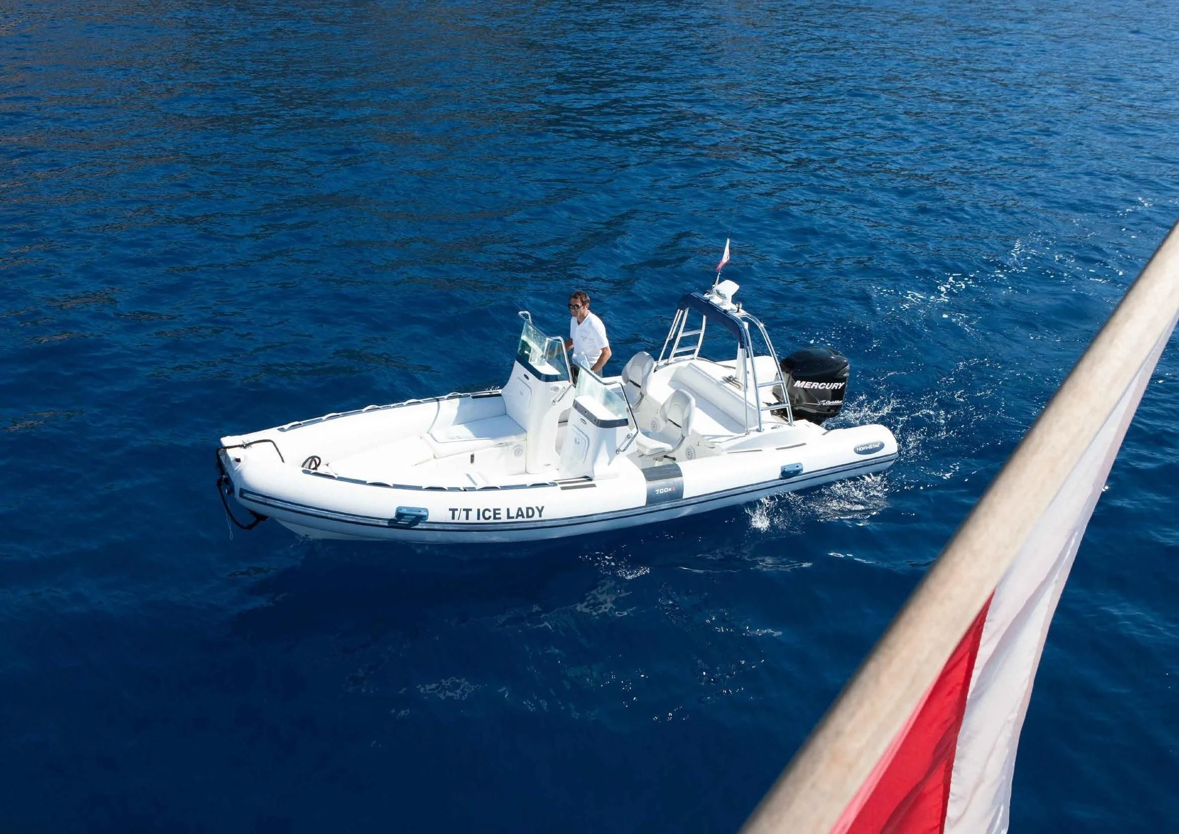 a boat in the water aboard ICE LADY Yacht for Sale