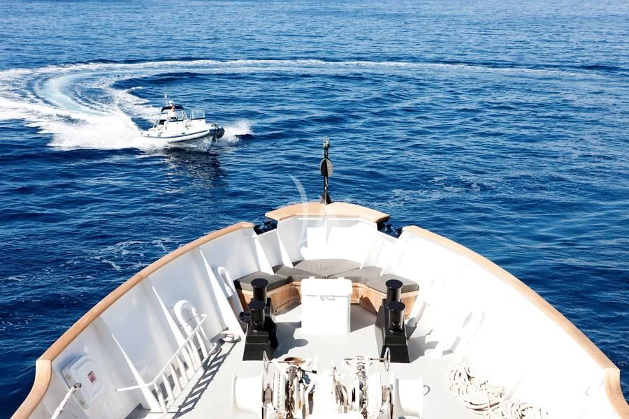 a boat in the water aboard ICE LADY Yacht for Sale