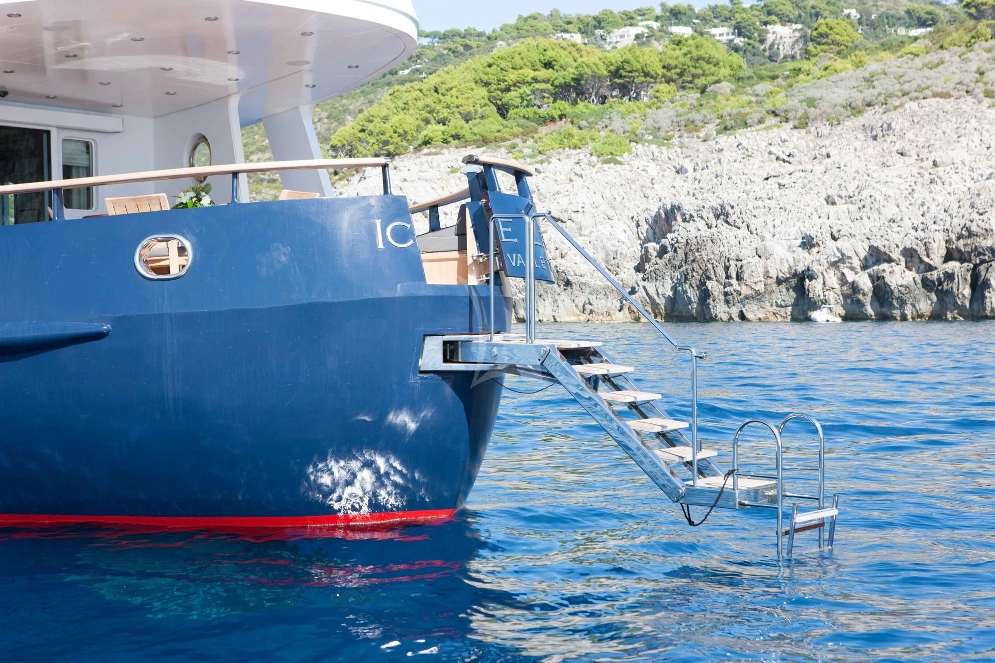 a boat in the water aboard ICE LADY Yacht for Sale