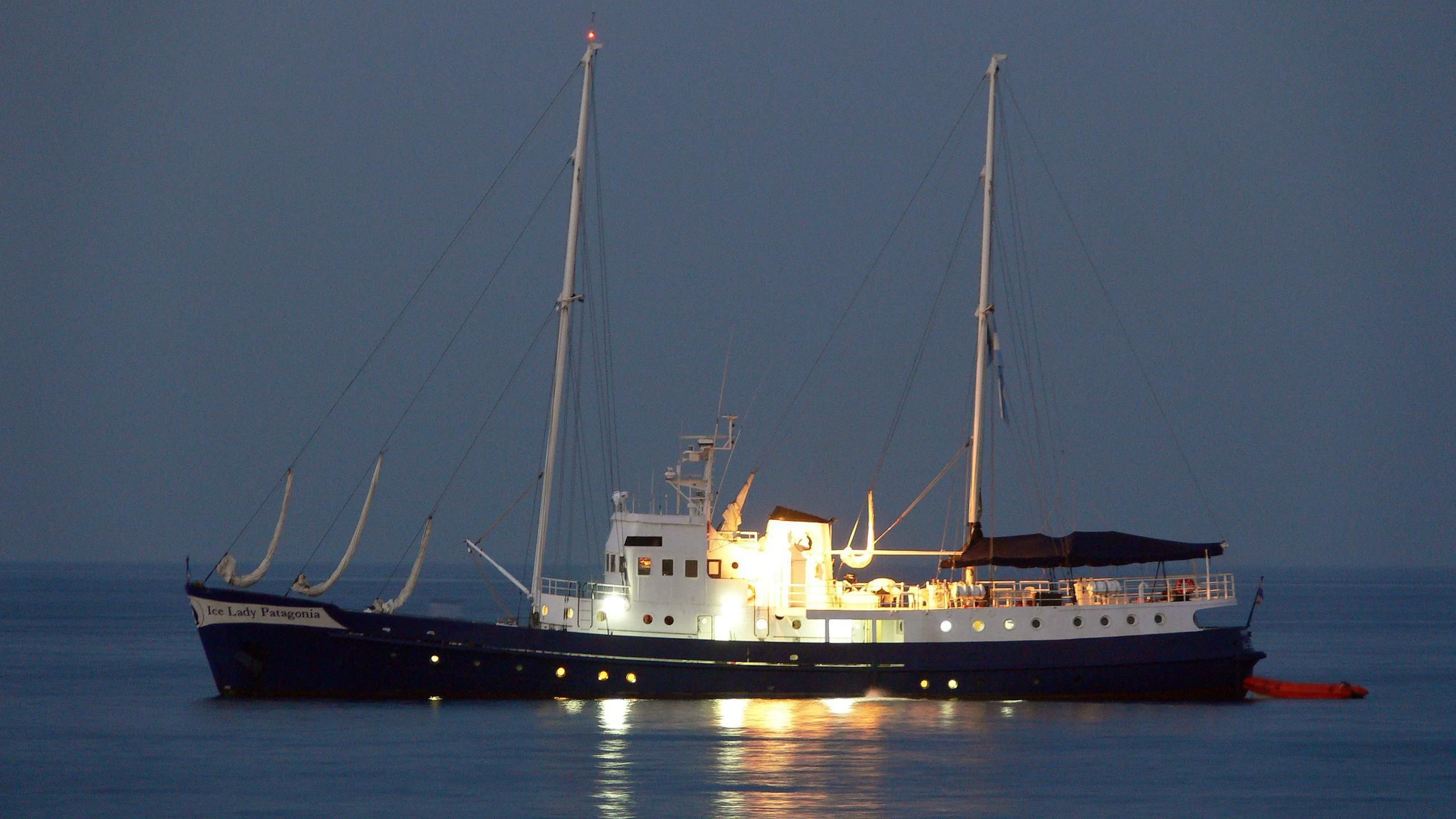 a boat on the water aboard ICE LADY Yacht for Sale