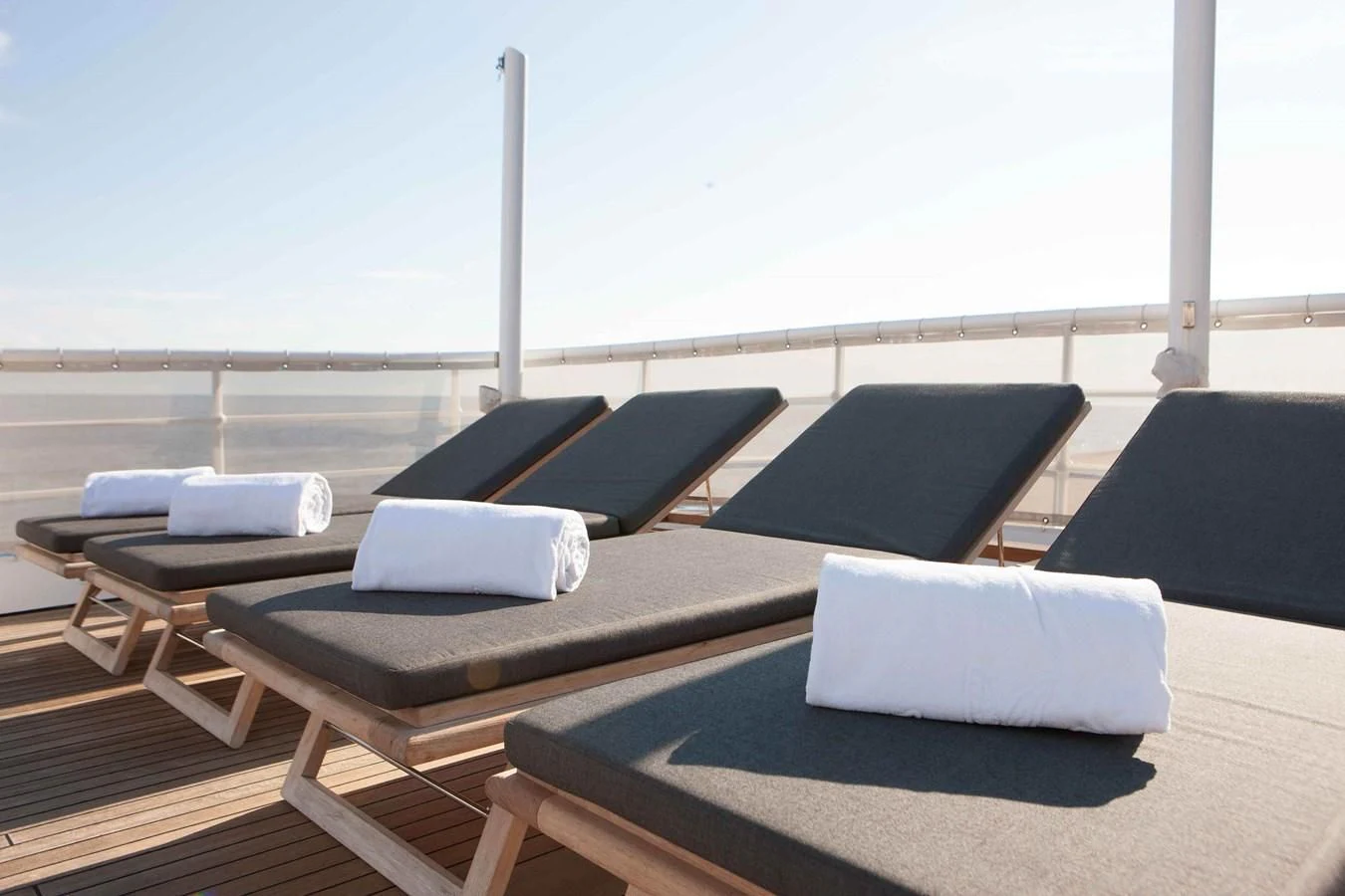 a room with a large window overlooking a body of water aboard ICE LADY Yacht for Sale