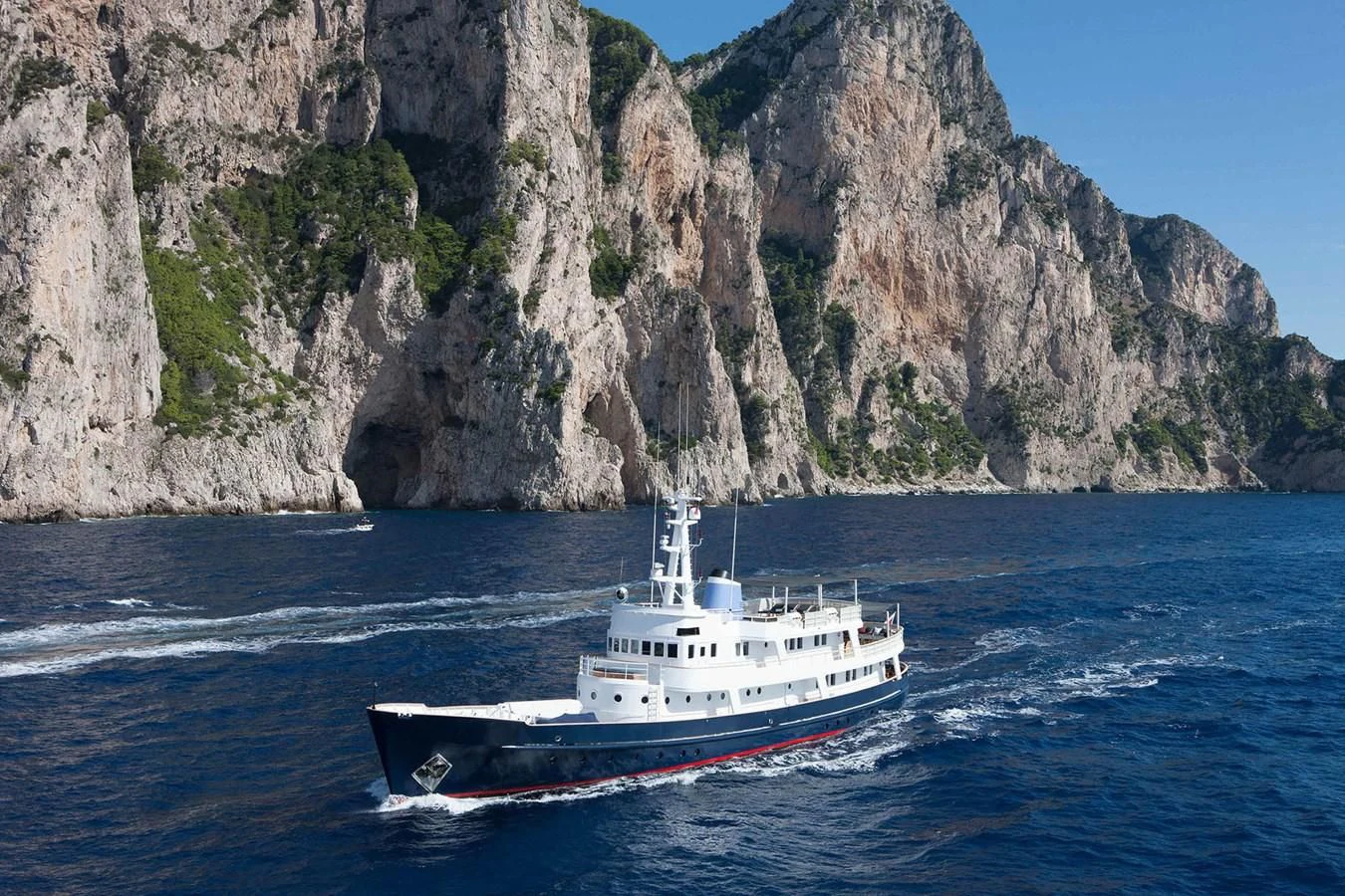 a boat sailing in the water aboard ICE LADY Yacht for Sale