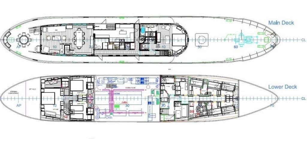 diagram aboard ICE LADY Yacht for Sale