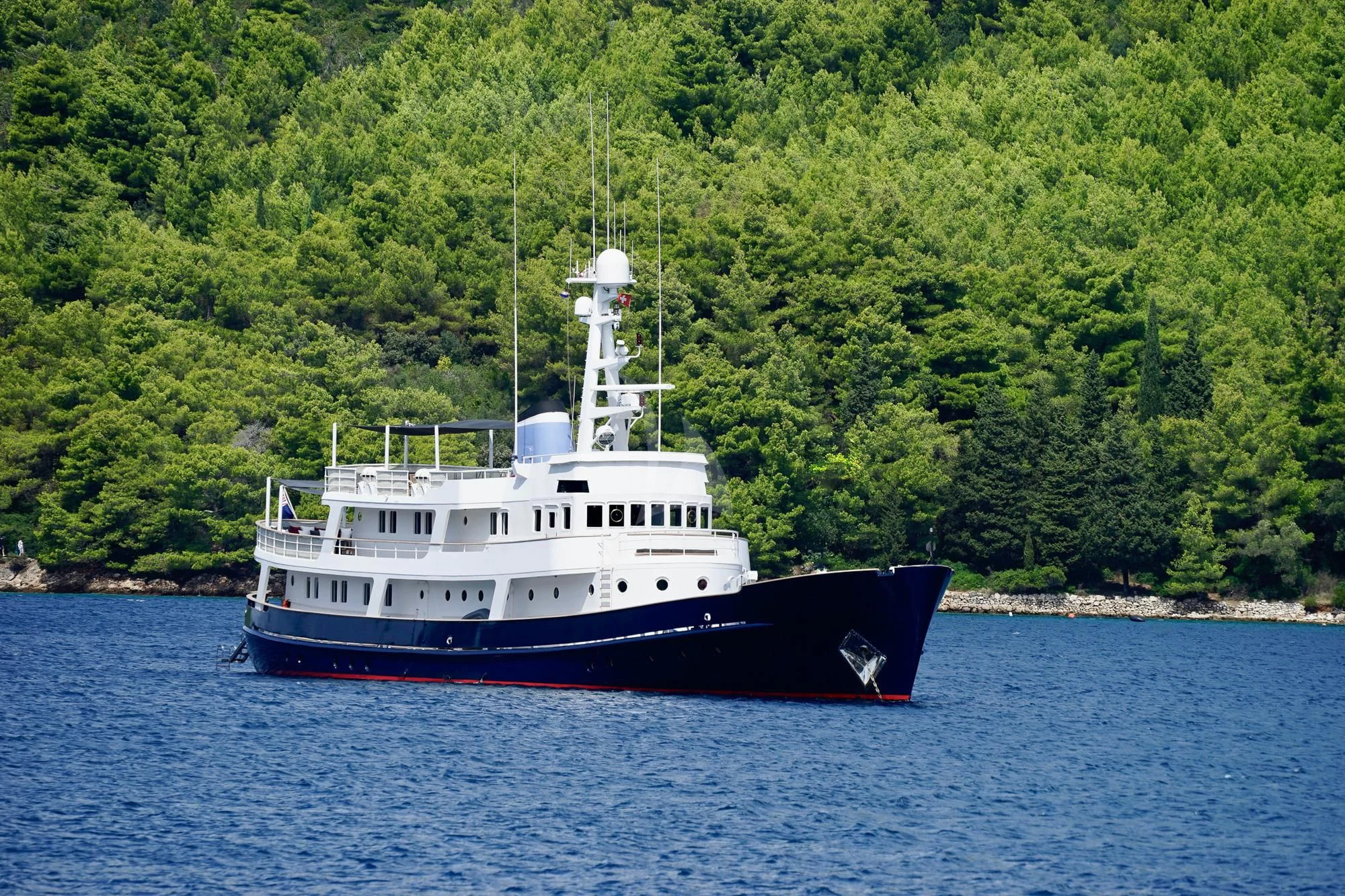 a boat on the water aboard ICE LADY Yacht for Sale