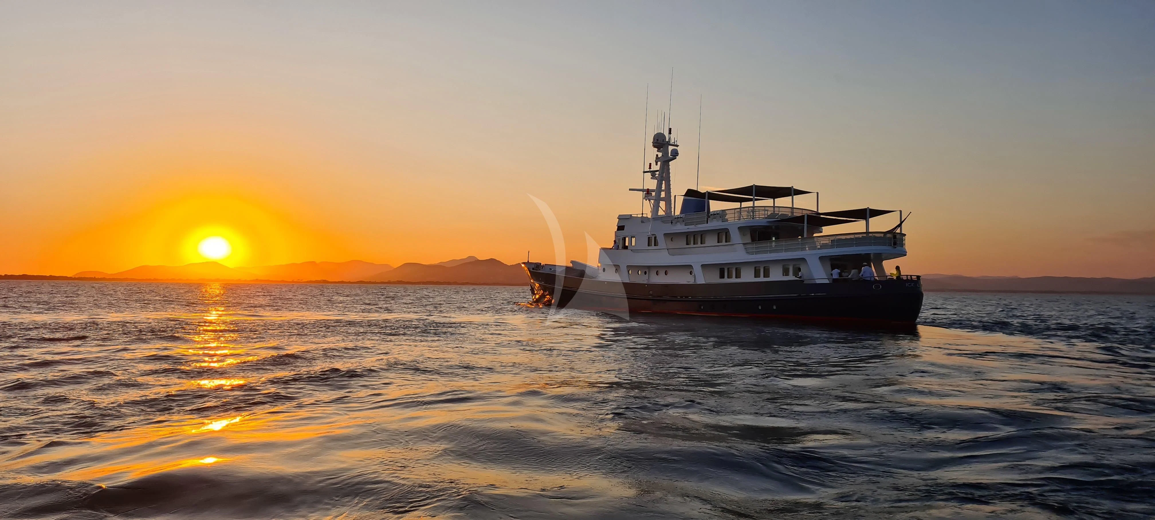 a boat in the water aboard ICE LADY Yacht for Sale