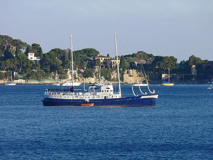 a large boat in the water aboard ICE LADY Yacht for Sale