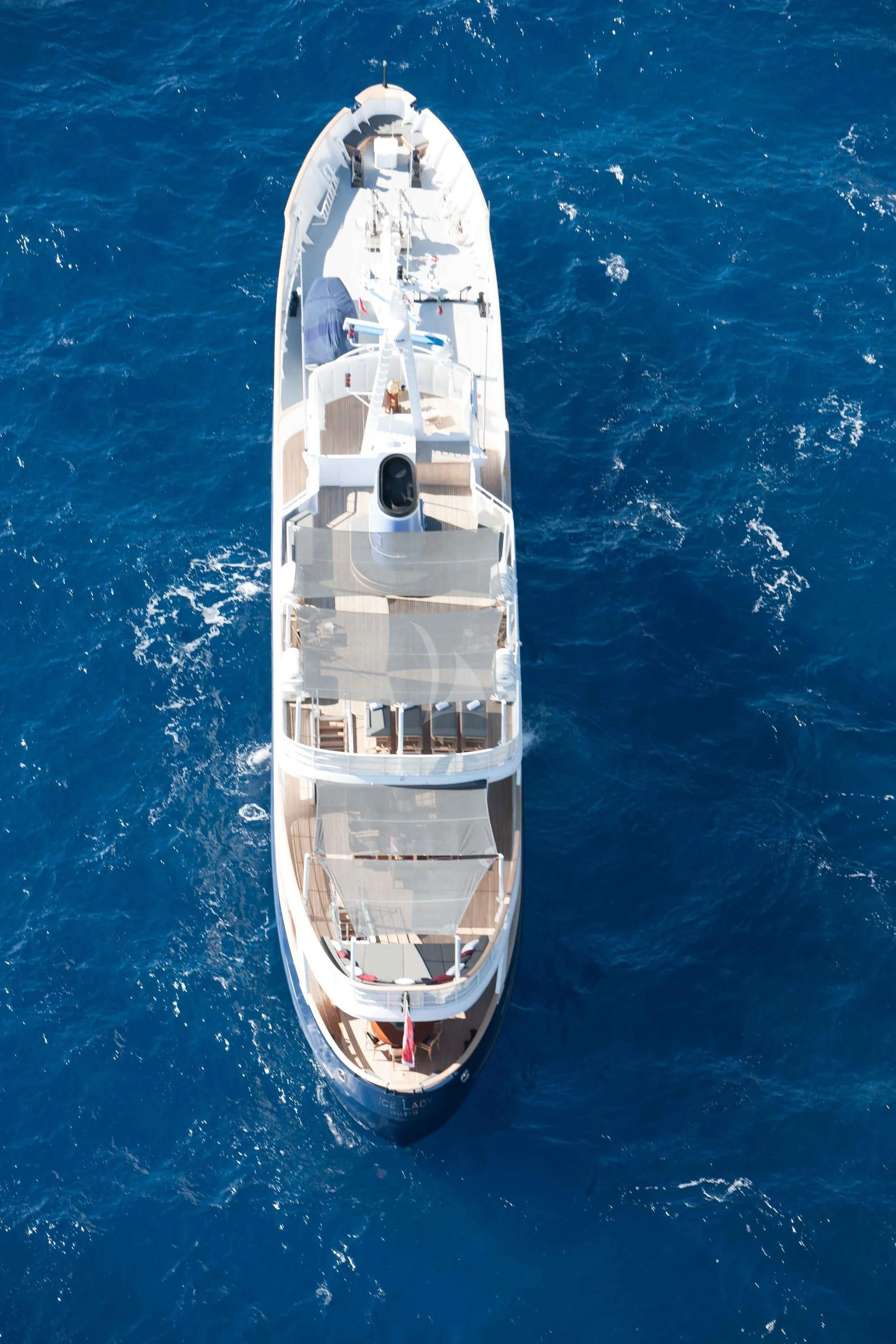 a tall ship in the water aboard ICE LADY Yacht for Sale