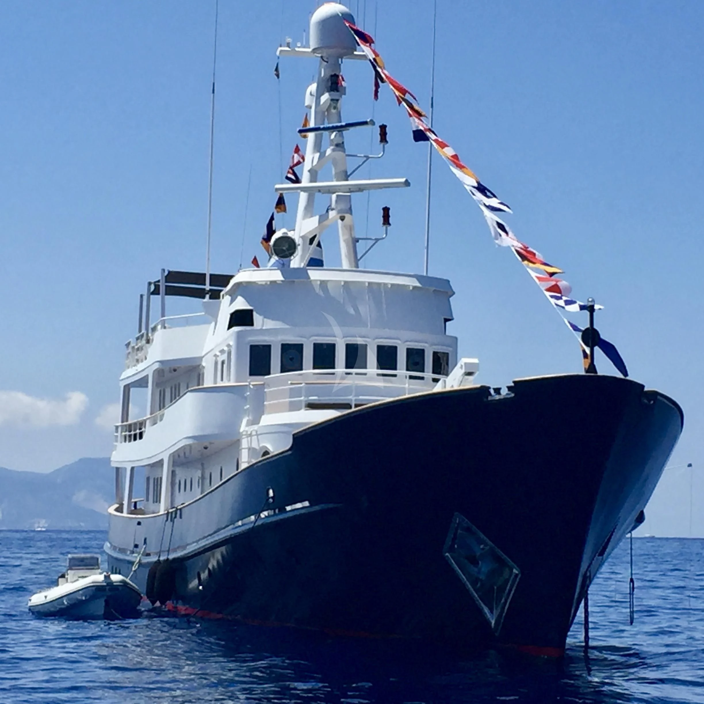 a large boat in the water aboard ICE LADY Yacht for Sale