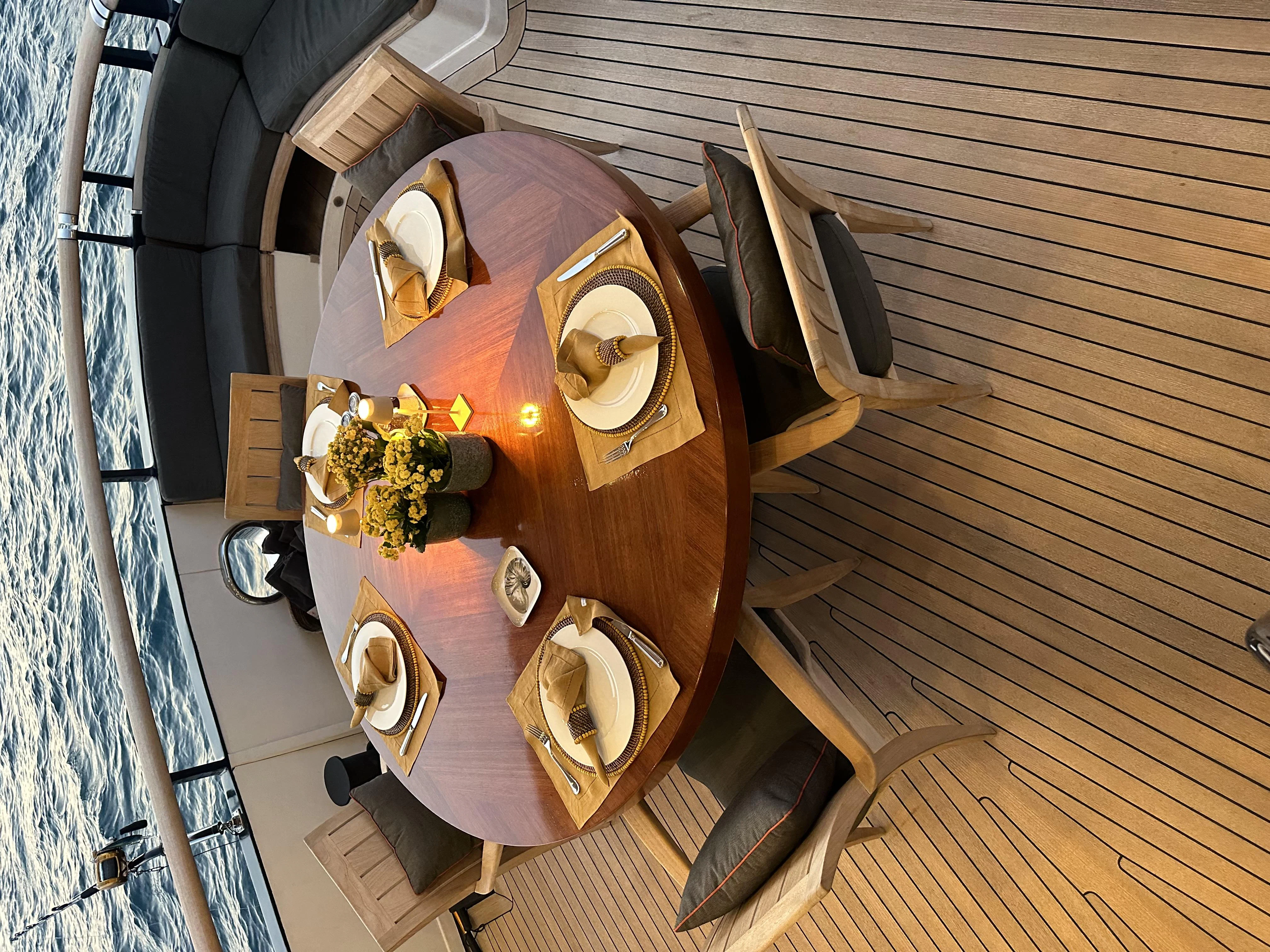 a wooden boat with a wooden dock aboard ICE LADY Yacht for Sale