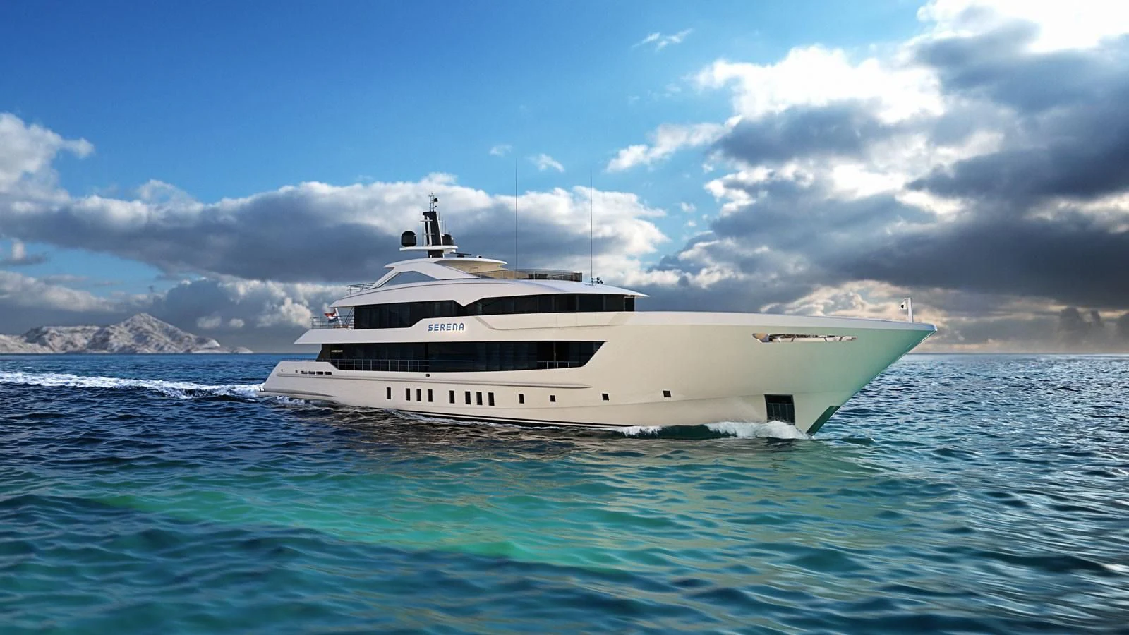 a boat in the water aboard SERENA Yacht for Sale