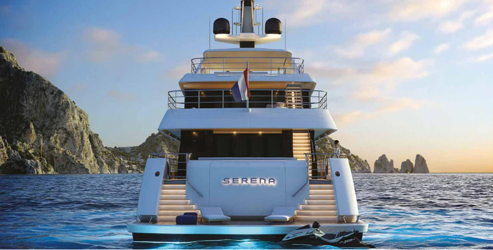 a boat on the water aboard SERENA Yacht for Sale