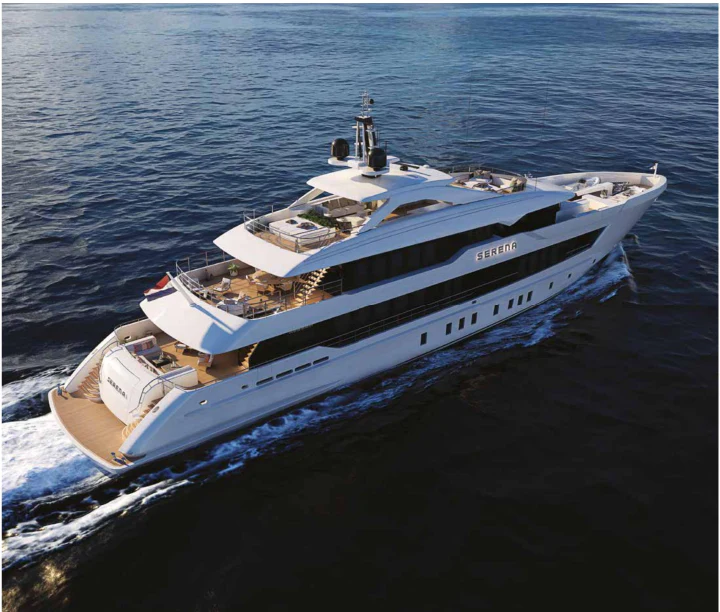 a ship on the water aboard SERENA Yacht for Sale