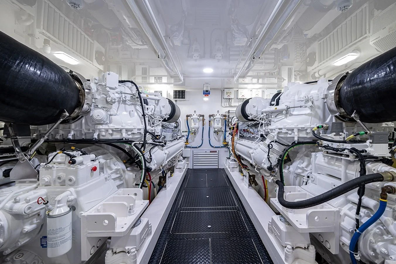 a large room with machinery aboard SURFBUM Yacht for Sale
