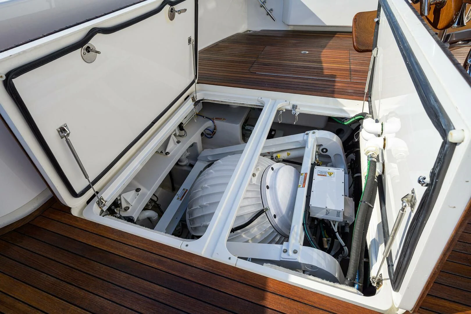 a close-up of a car aboard SURFBUM Yacht for Sale