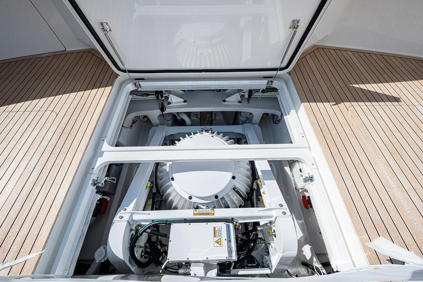 a machine on the floor aboard SURFBUM Yacht for Sale