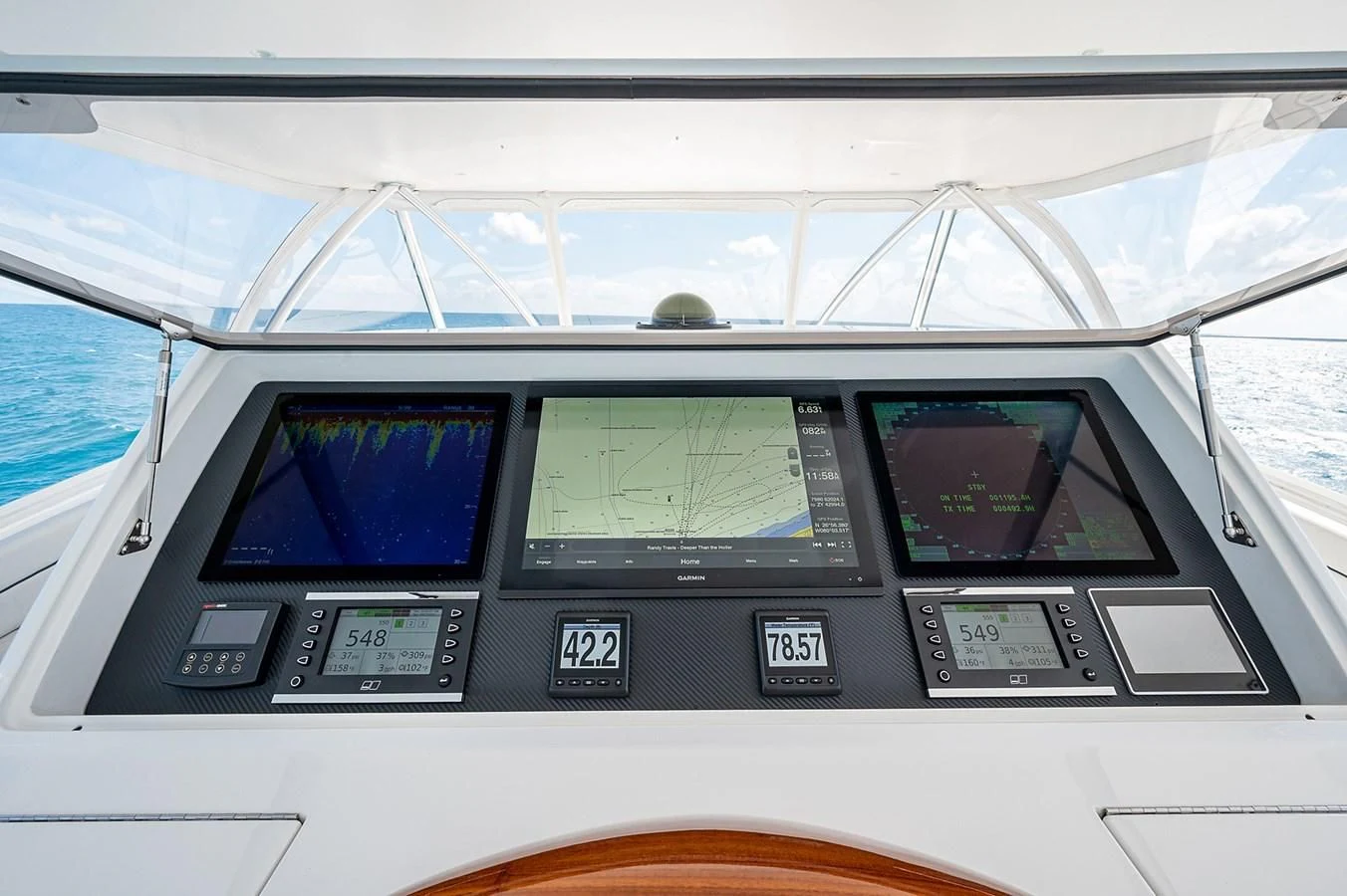 inside of a vehicle aboard SURFBUM Yacht for Sale