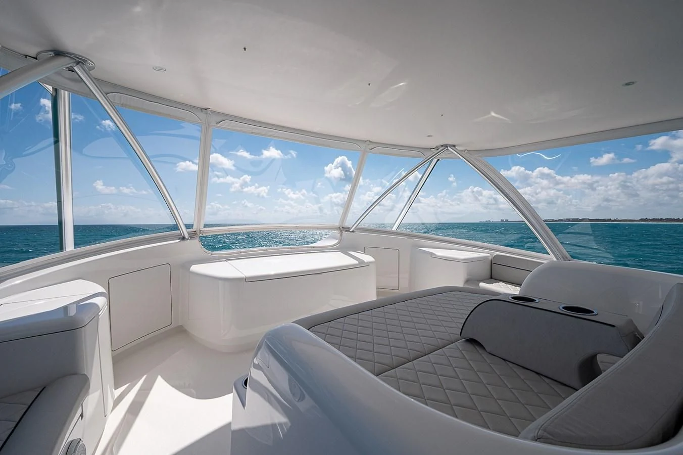 a boat with a view of the ocean and the ocean aboard SURFBUM Yacht for Sale