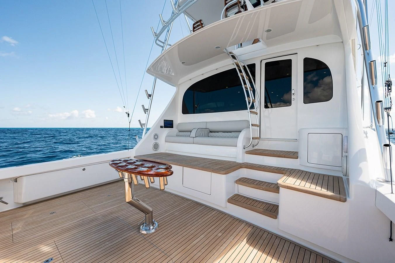 a boat on a deck aboard SURFBUM Yacht for Sale