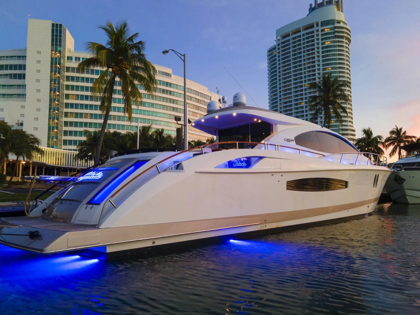 a boat in the water aboard SALACIA Yacht for Sale