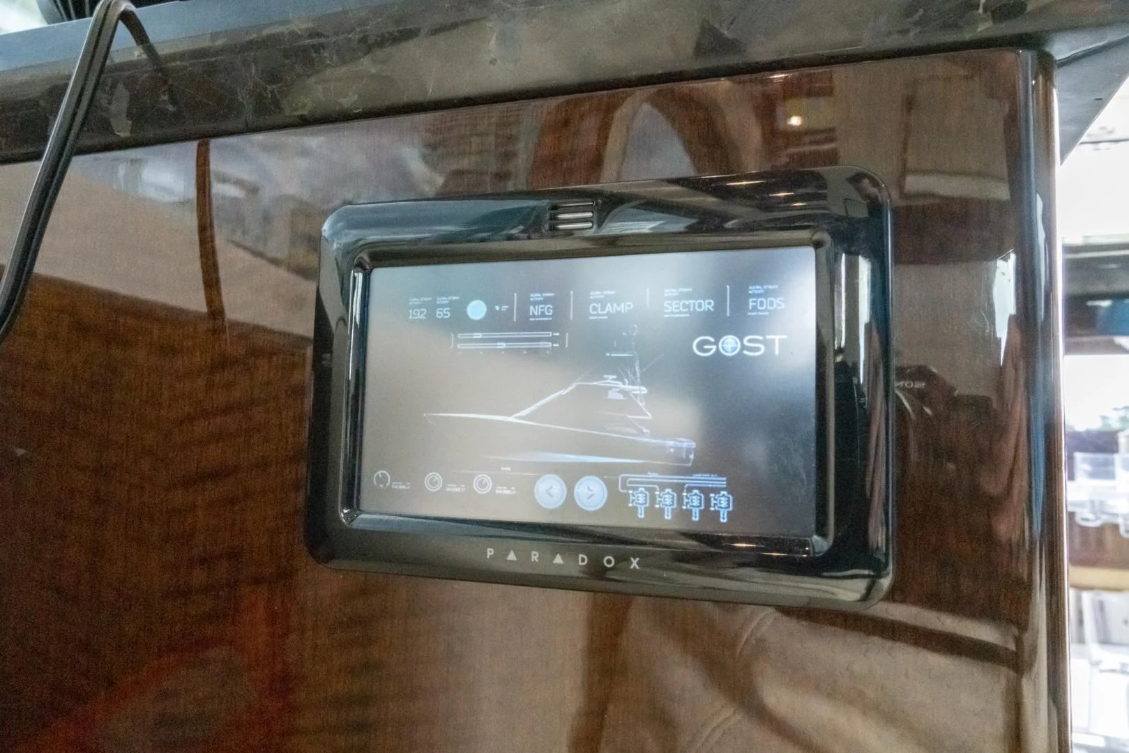a rectangular electronic device aboard SALACIA Yacht for Sale