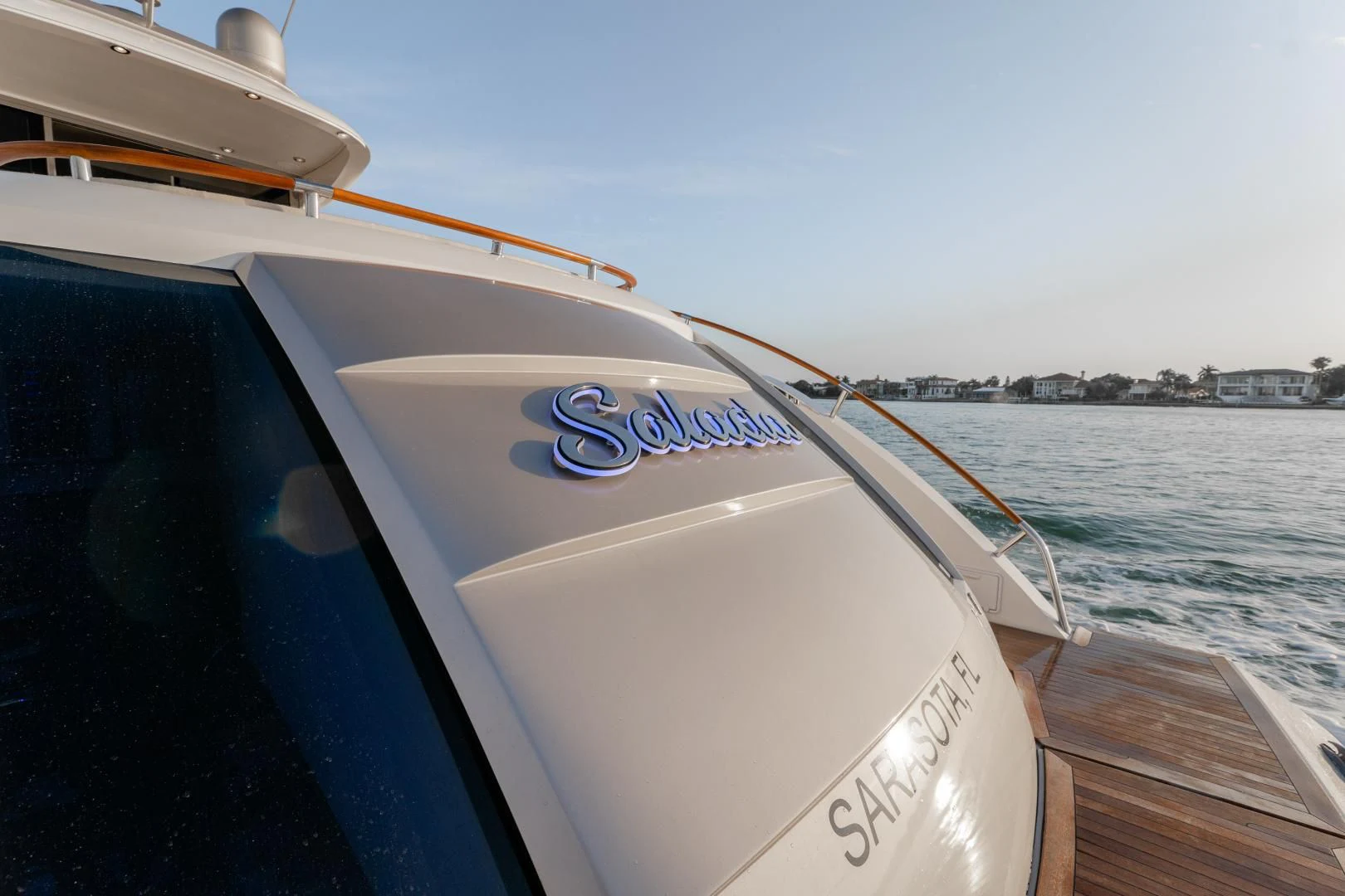 a boat on the water aboard SALACIA Yacht for Sale