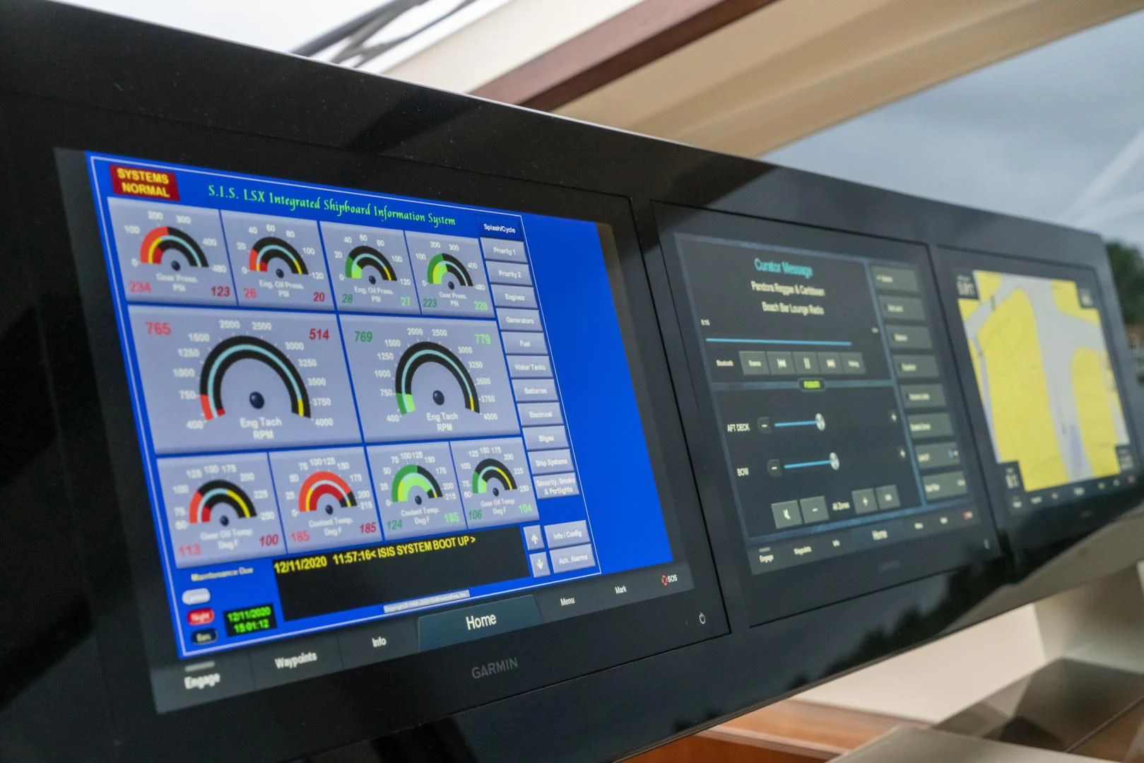 a tablet with a screen and buttons aboard SALACIA Yacht for Sale