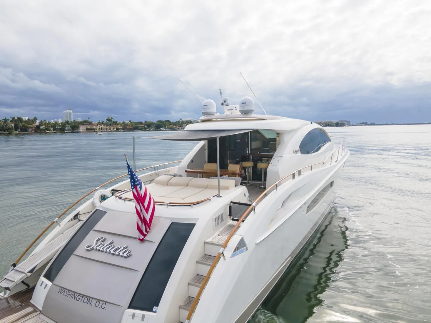 a boat in the water aboard SALACIA Yacht for Sale