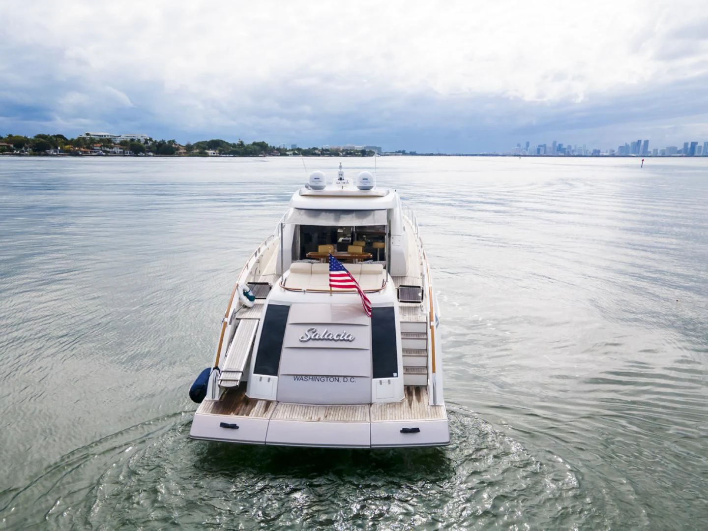 a boat on the water aboard SALACIA Yacht for Sale