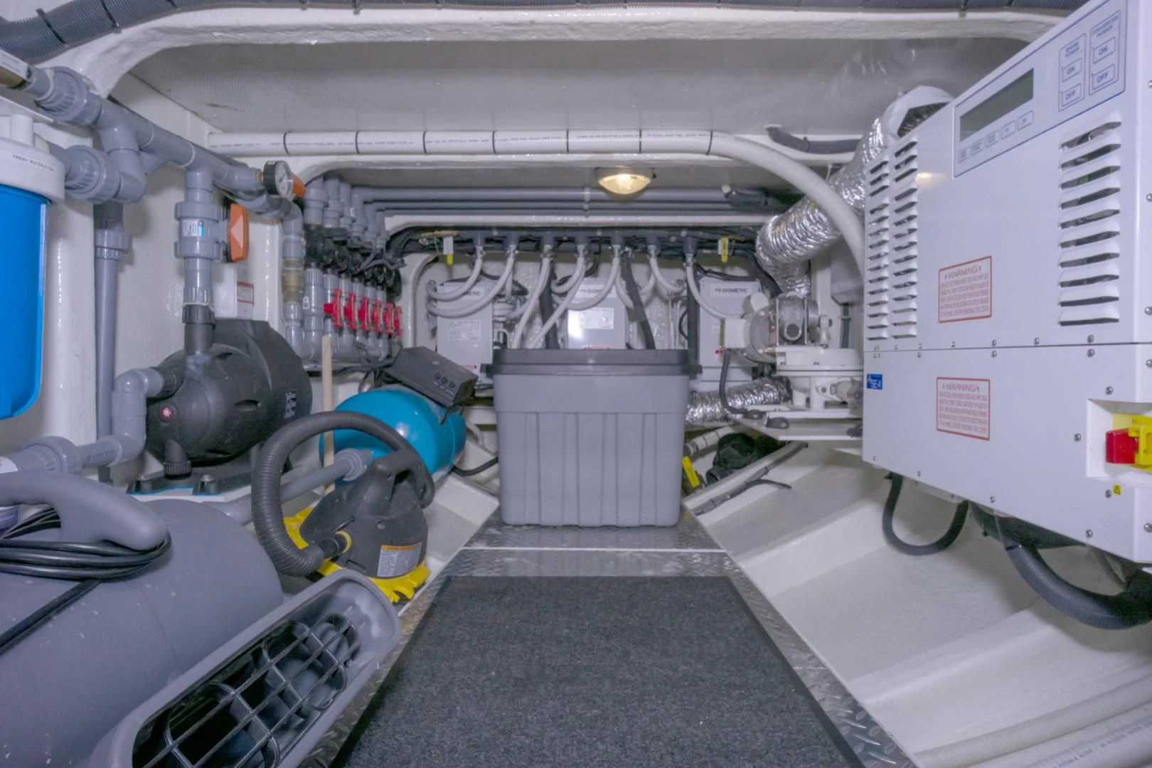 a room with machinery aboard SALACIA Yacht for Sale