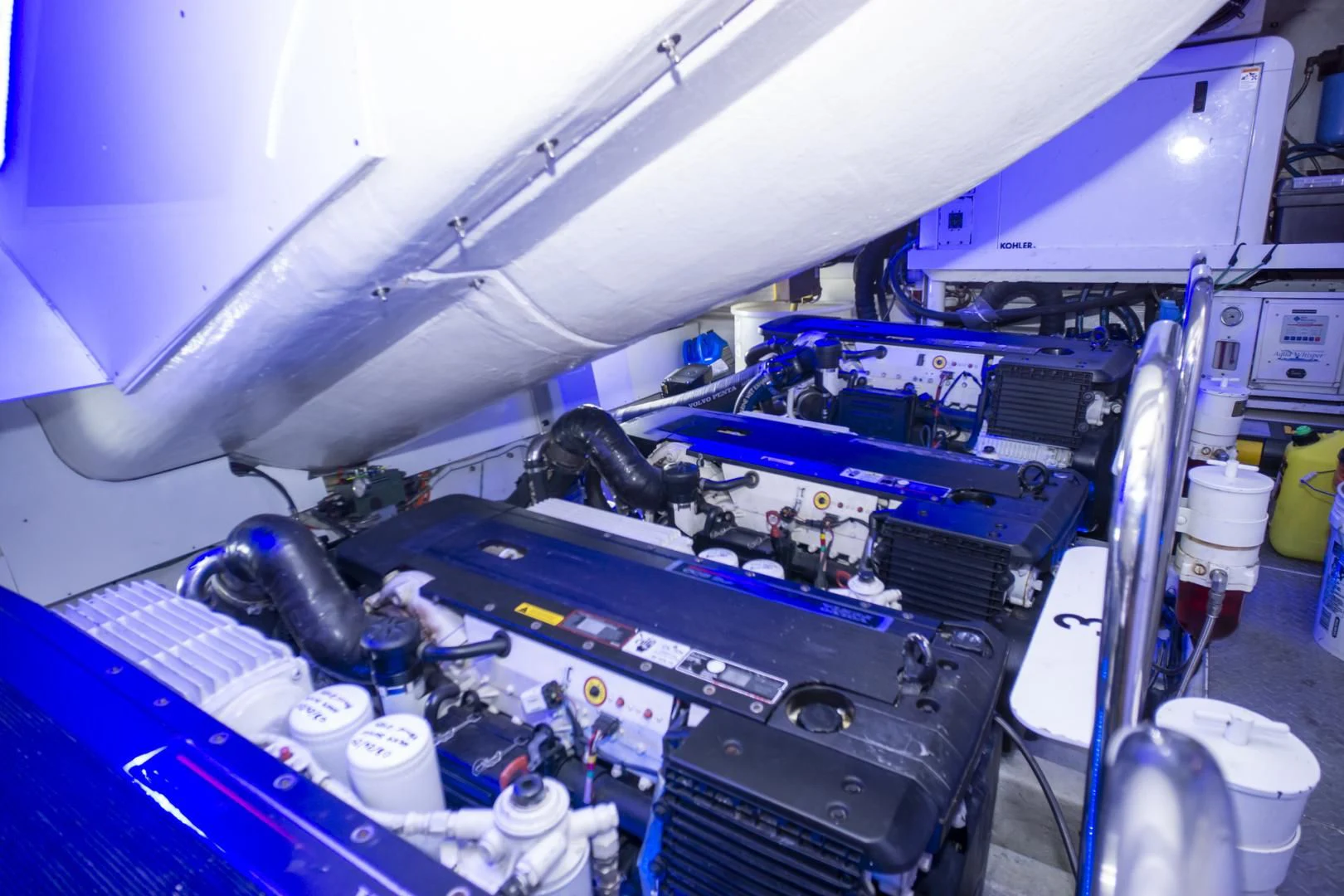 a machine with a blue cover aboard SALACIA Yacht for Sale