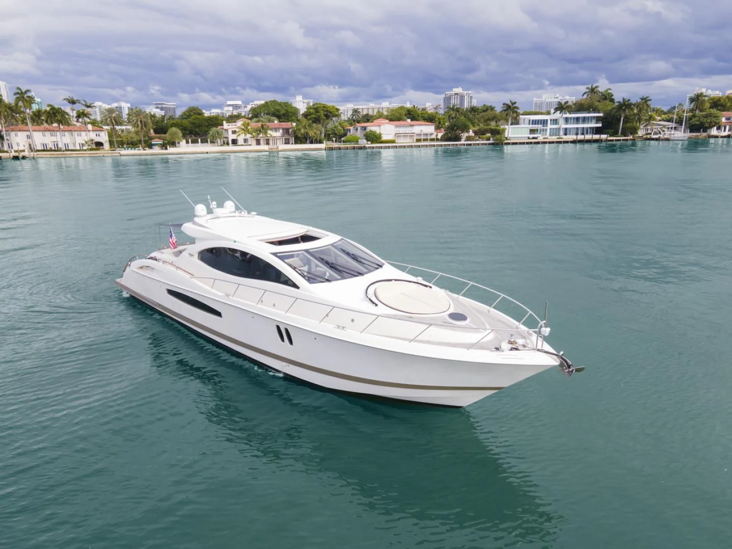 a white boat in the water aboard SALACIA Yacht for Sale