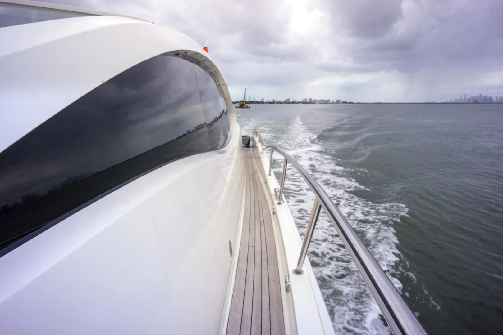 a train on the water aboard SALACIA Yacht for Sale