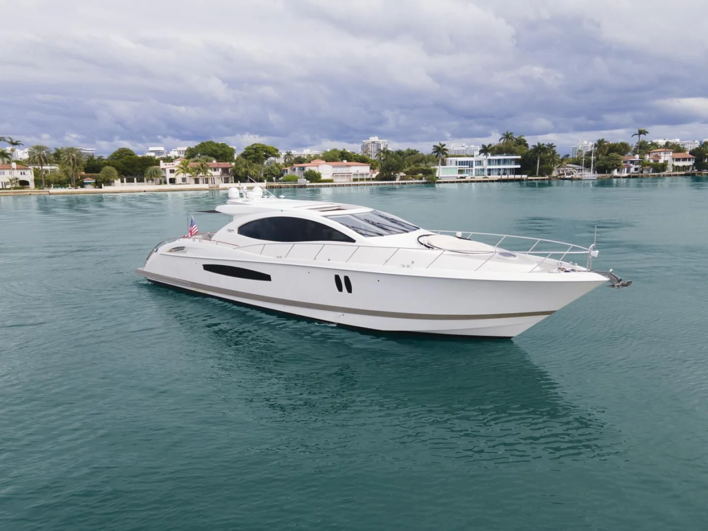 a white boat in the water aboard SALACIA Yacht for Sale
