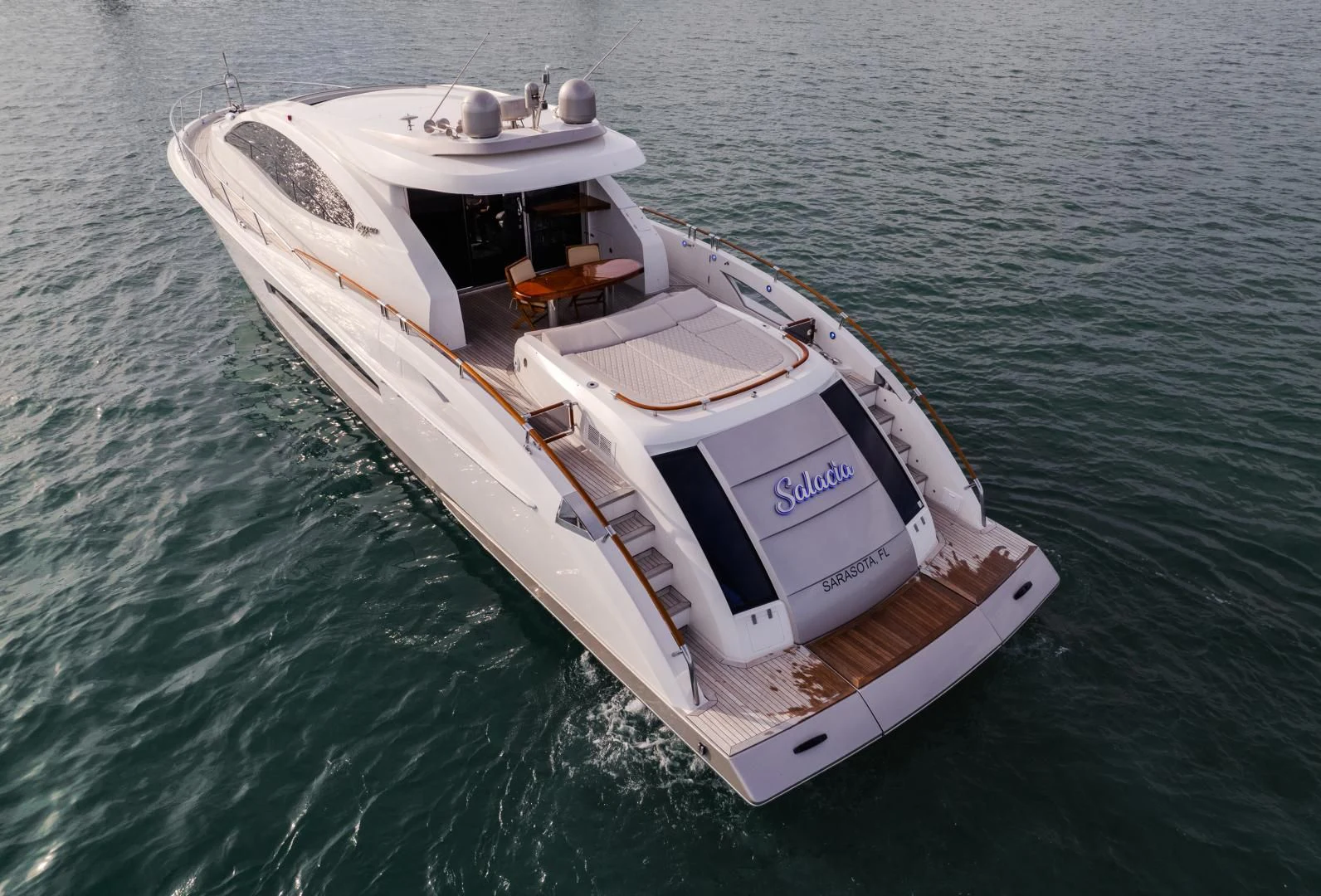 a boat in the water aboard SALACIA Yacht for Sale