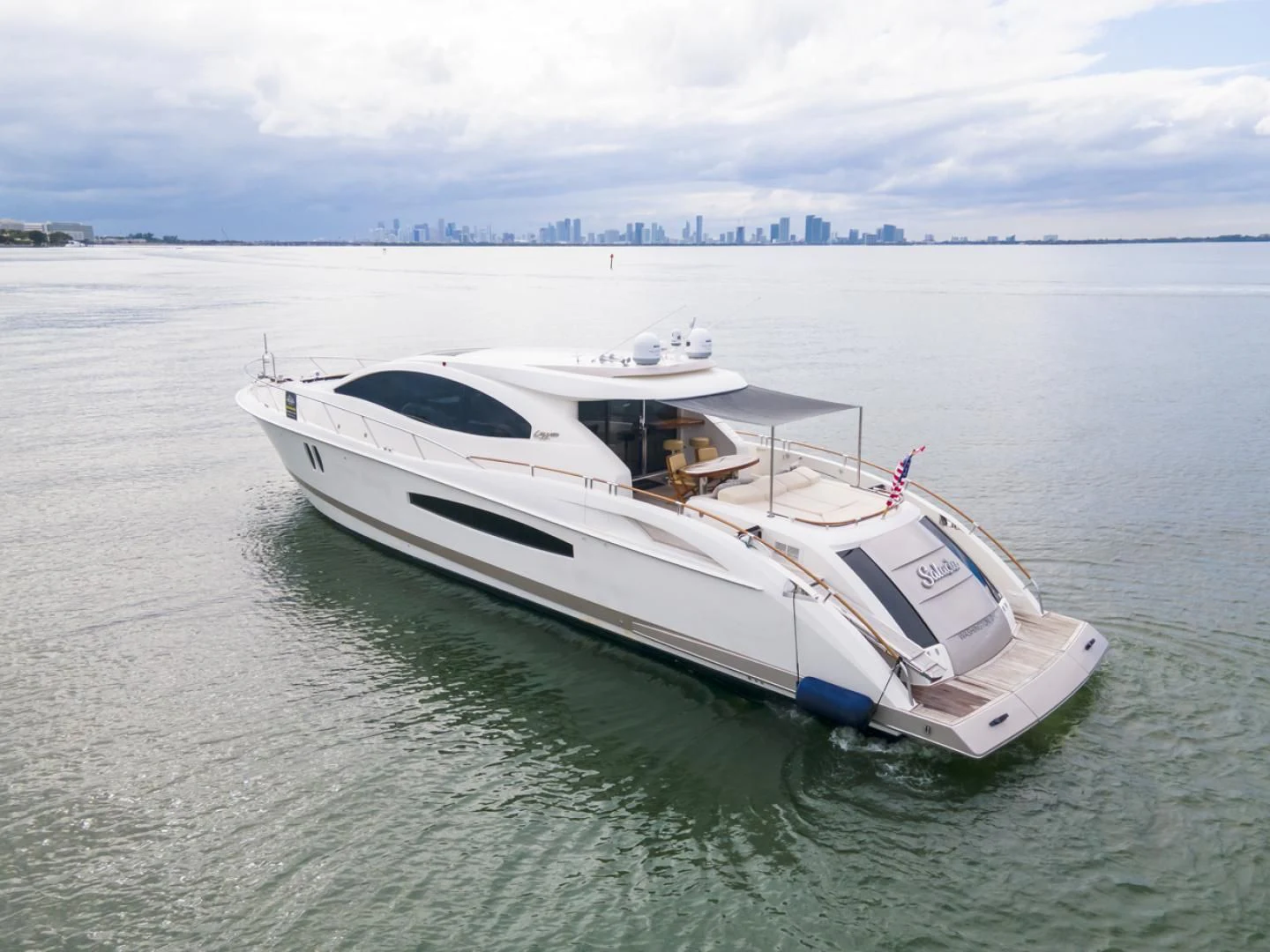 a boat in the water aboard SALACIA Yacht for Sale