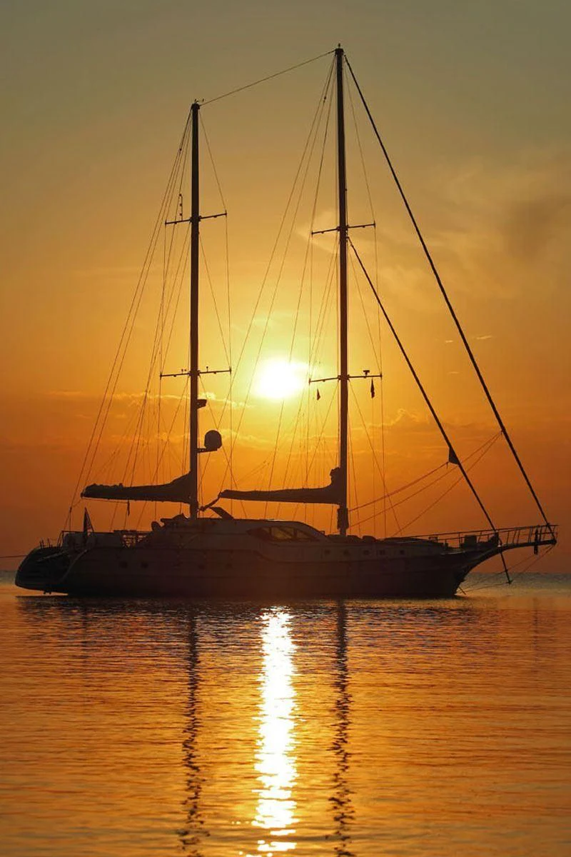 a sailboat on the water aboard MISS B Yacht for Sale