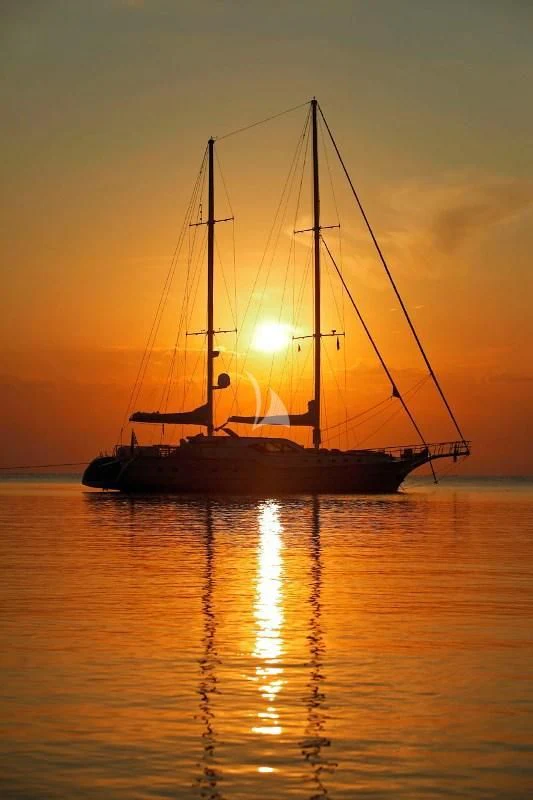 a sailboat on the water aboard MISS B Yacht for Sale