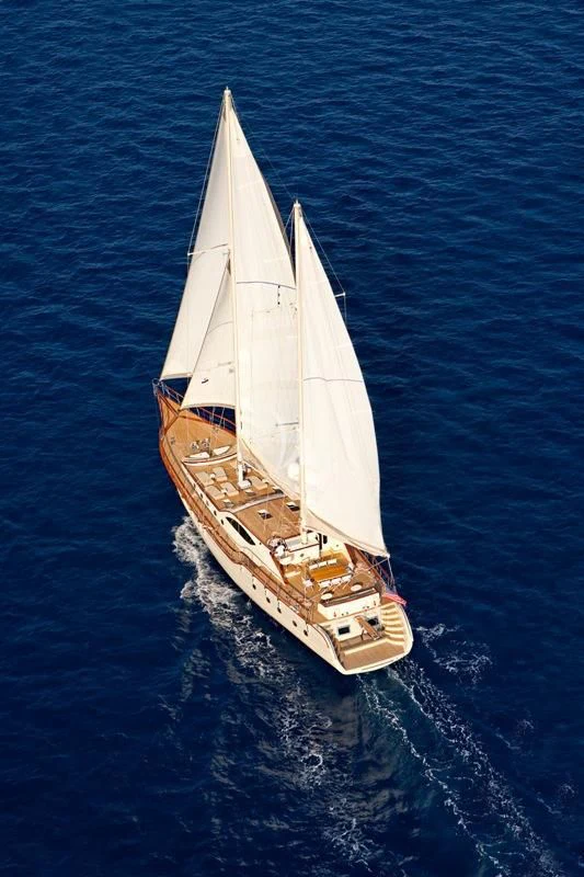 a sailboat in the water aboard MISS B Yacht for Sale
