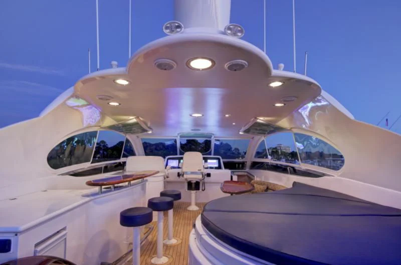 the inside of a plane aboard NO RULES Yacht for Sale