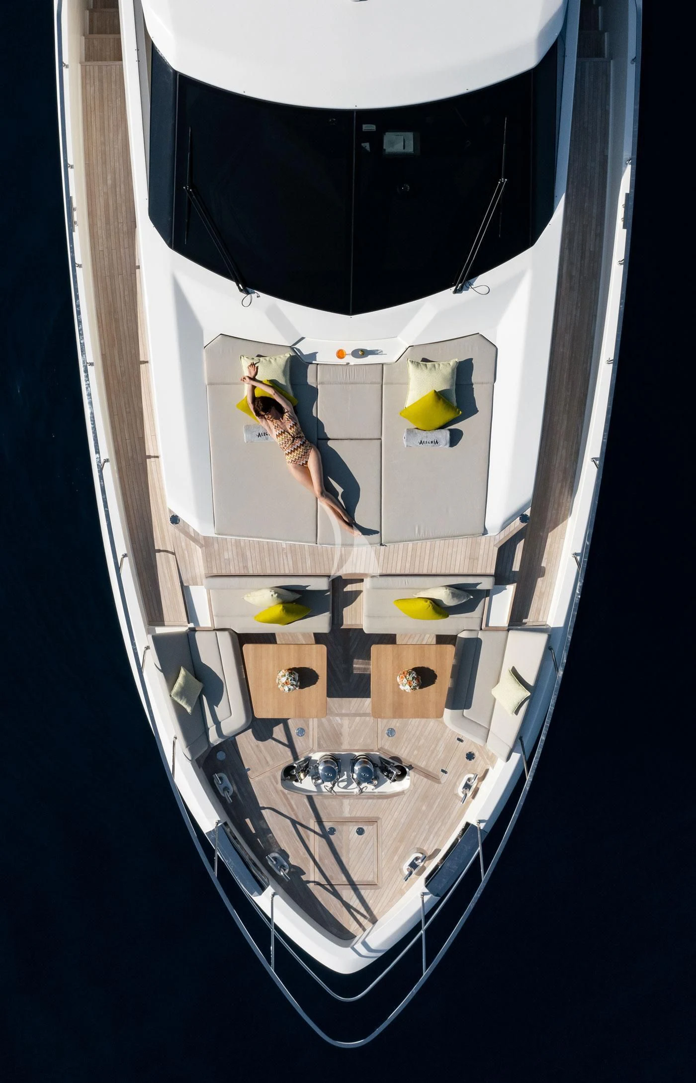 a window with a group of people on it aboard ALEGRIA II Yacht for Sale