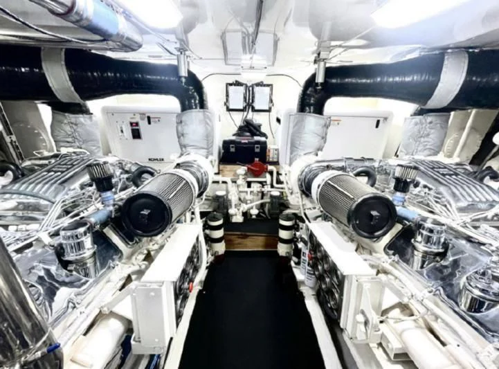 a close-up of a machine aboard RABBIT Yacht for Sale