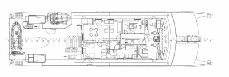 diagram, engineering drawing aboard HANSE EXPLORER Yacht for Sale